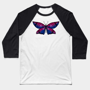 Fly With Pride: Bisexual Flag Butterfly Baseball T-Shirt